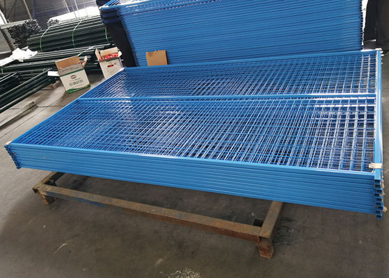 Galvanized Construction Fencing Powder Coated Movable Fence Blue Color